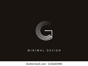 Alphabet letter DC logo design line art