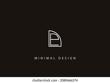 Alphabet letter DE logo design icon art line