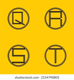 alphabet letter design illustrations, perfect for icons, mascots, logos, etc