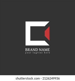 Alphabet letter design Initials logo icon KC, CK, C and K. vector illustration using white and red colorsl.
