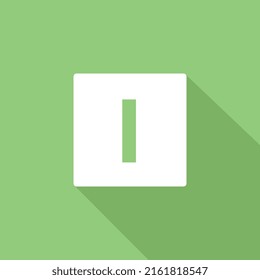 Alphabet letter design in white frame on green screen in vector for commercial school and study use.