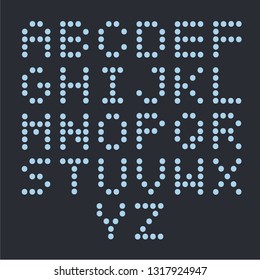 Alphabet or letter of digital colourful - dot multi color