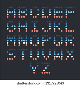 Alphabet or letter of digital colourful - dot multi color