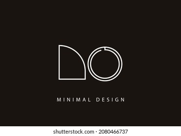 Alphabet Brief DO Logo Design Symbol Linie