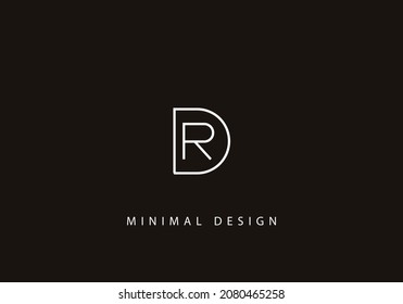 Alphabet letter DR logo design icon art line