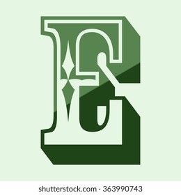alphabet, letter E