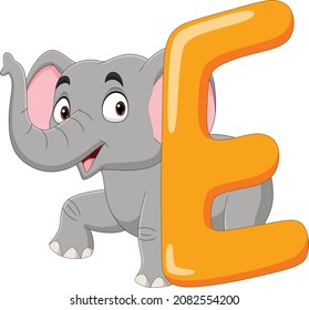 Alphabet-Brief E für Elefanten