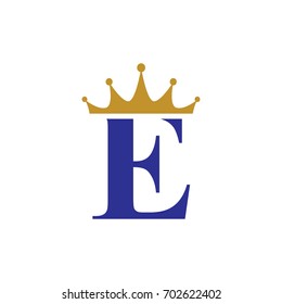 Alphabet Letter E Logo Golden Crown Stock Vector (Royalty Free ...