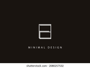 Alphabet letter ED logo design icon art line