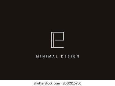 Alphabet letter EI logo design icon line art