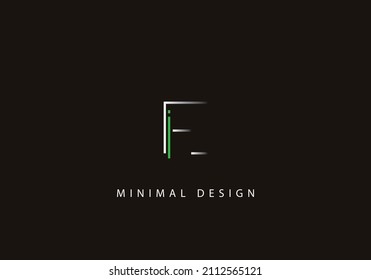 Alphabet letter EI logo design line art