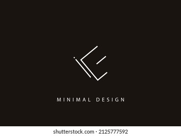 Alphabet letter EI logo design line art