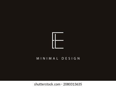 Alphabet letter EL logo design icon line art