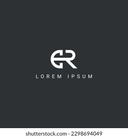 Alphabet letter ER RE icon logo vector symbol.