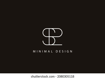 Alphabet letter ES logo design icon line art