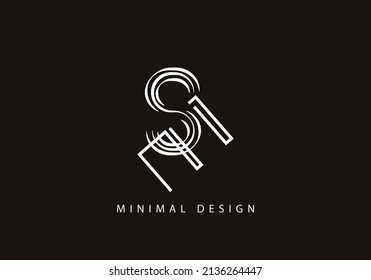 Alphabet Brief ES Logo Design Line Art