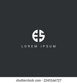 Alphabet letter ES or SE icon logo vector.