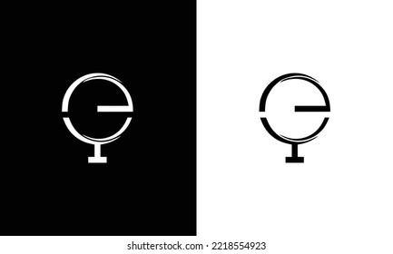 Alphabet letter EY logo design icon