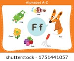 Alphabet Letter F vector illustration