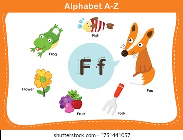 Alphabet Letter F vector illustration