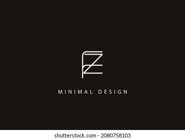 Letra alfabética línea de arte del icono de diseño del logotipo FA
