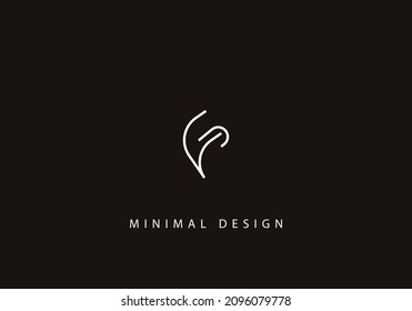 Alphabet letter FJ logo design art line