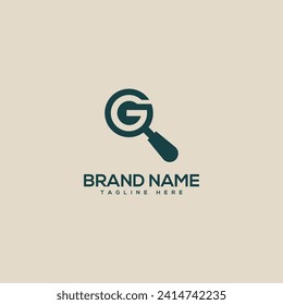 Alphabet letter G find symbol logo icon design template vector elements.