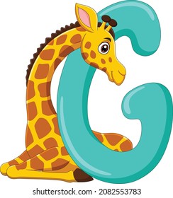 Alphabet letter G for Giraffe