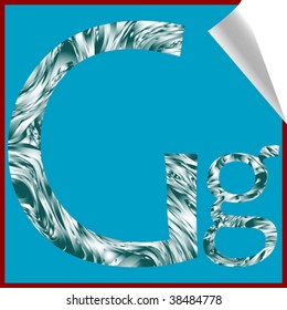 alphabet letter G, vector art illustration; more alphabet stickers in my gallery