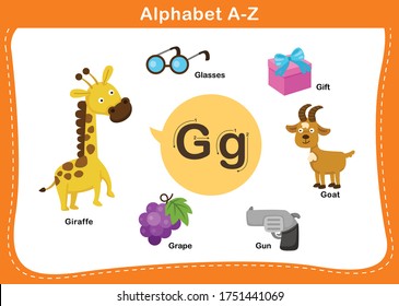 Alphabet Letter G Vektorgrafik