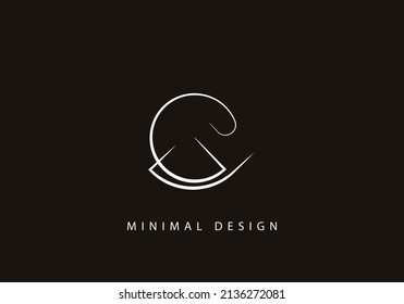 Alphabet letter GJ logo design line art