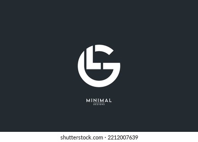 Alphabet letter GL, LG icon logo vector.