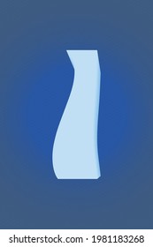 Alphabet letter I with gradient line background, vector background