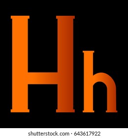 Alphabet letter H h
