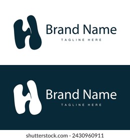 Alphabet letter h initial logo design simple product brand template