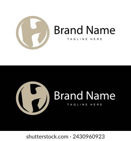 Letra alfabética h diseño del logotipo inicial plantilla de marca de producto simple