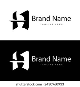 Alphabet letter h initial logo design simple product brand template