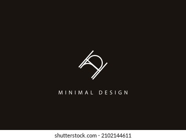 Alphabet letter HA logo design art line