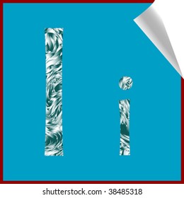alphabet letter I, vector art illustration; more alphabet stickers in my gallery