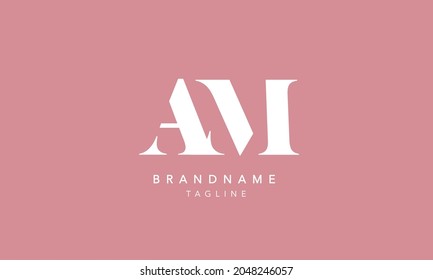 Alphabet Letter Icon Logo AM