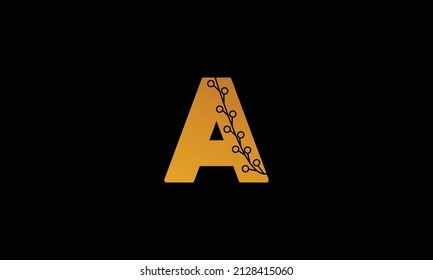 Logo del icono de letra alfabeta A