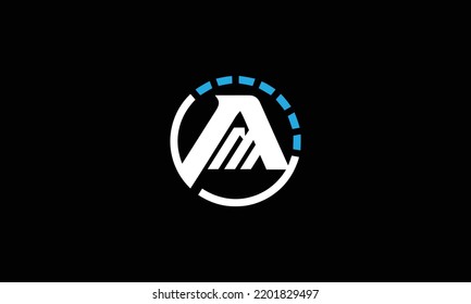 logotipo de icono de letra alfabeta AM