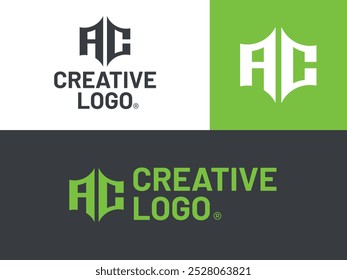 Alphabet letter icon logo A, C, AC, CA