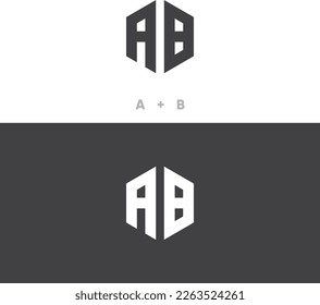 Alphabet letter icon logo AB, Letter logo