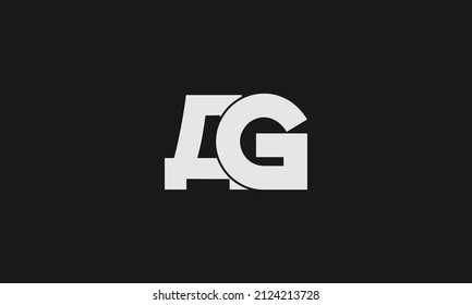 Alphabet letter icon logo AG