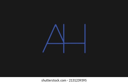Alphabet letter icon logo AH