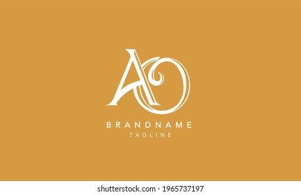 Alphabet Letter Icon Logo AO