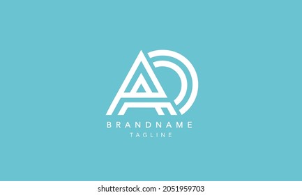 Alphabet Letter Icon Logo AO