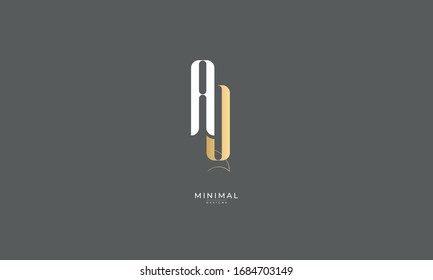 alphabet letter icon logo AQ