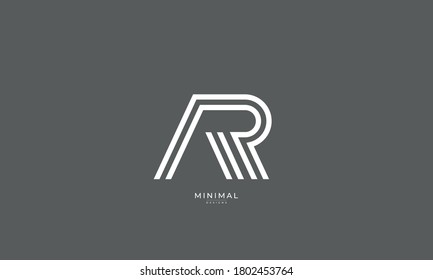 Alphabet letter icon logo AR